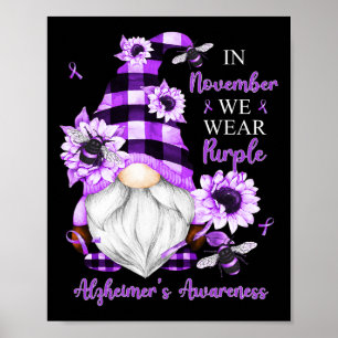 Affiche En novembre, nous portons des gnomes violets Heime