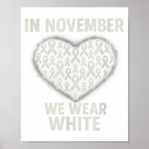 Affiche En novembre nous portons le ruban blanc de sensibi
