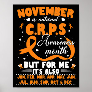 Affiche En Novembre Nous Portons Orange Ribbon Crps Sensib
