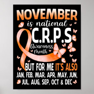 Affiche En Novembre Nous Portons Orange Ribbon Crps Sensib