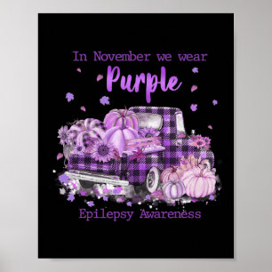 Affiche En Novembre Nous Portons Purple Camion Epilepsie L