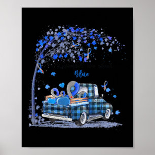 Affiche En novembre, nous portons un camion bleu de sensib