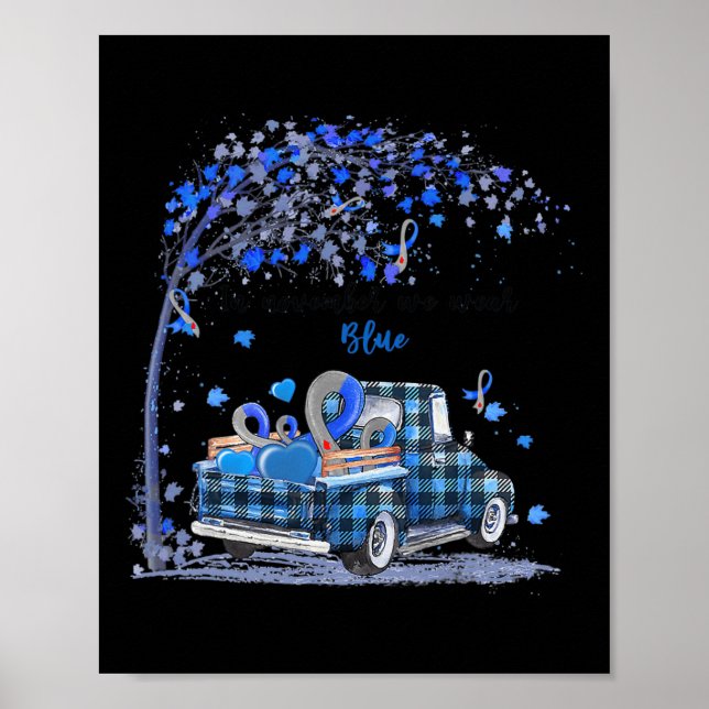 Affiche En novembre, nous portons un camion bleu de sensib (Devant)