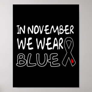 Affiche En novembre, nous portons une sensibilisation au d