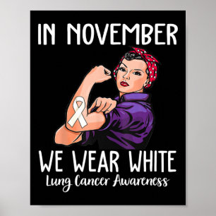 Affiche En Novembre, Nous Portons Une Sensibilisation Blan