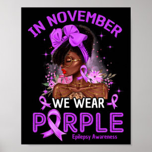 Affiche En Novembre Nous Portons Violet Black Femmes Épile