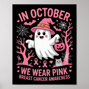 Affiche En Octobre Nous Portons Chemise Rose Fantôme Cance