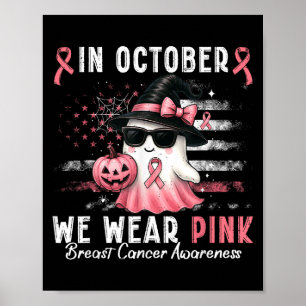 Affiche En Octobre Nous Portons Chemise Rose Fantôme Cance
