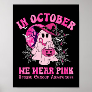 Affiche En Octobre Nous Portons Le Cancer Du Sein Rose Fem