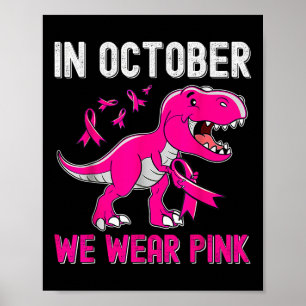 Affiche En Octobre Nous Portons Le Cancer Du Sein Rose Tre