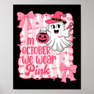 Affiche En Octobre Nous Portons Le Ghost Ghost Cancer Awar