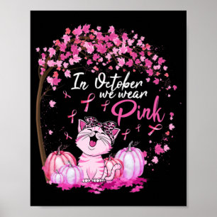 Affiche En Octobre Nous Portons Le Léopard Rose Cancer Du 