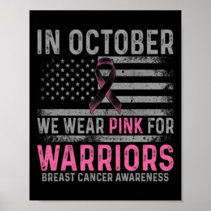 Affiche En Octobre Nous Portons Le Rose Faire Des Progrès 
