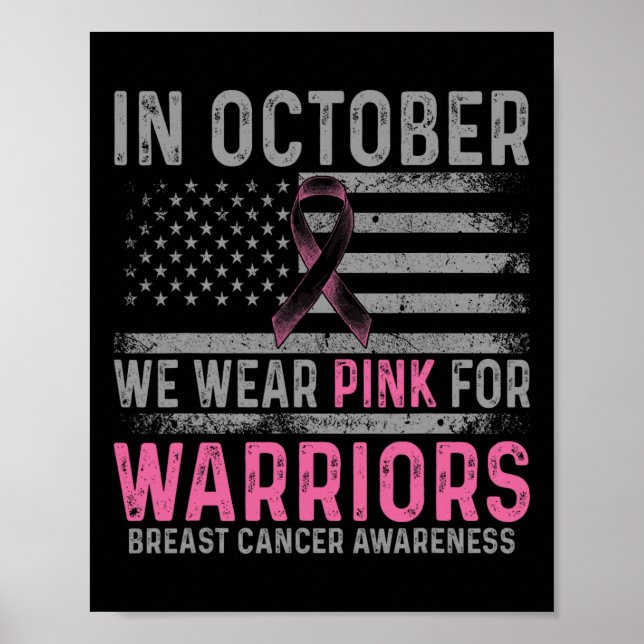 Affiche En Octobre Nous Portons Le Rose Faire Des Progrès  (Devant)