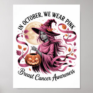 Affiche En Octobre Nous Portons Nk Ribbon Halloween Ghost