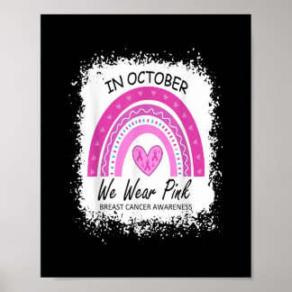 Affiche En Octobre, Nous Portons Pink Breast Cancer Sensib