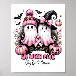 Affiche En Octobre, Nous Portons Pink Breast Cancer Sensib