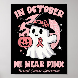 Affiche En Octobre, Nous Portons Pink Breast Cancer Sensib