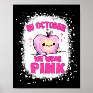 Affiche En Octobre Nous Portons Pink Enseignant Cancer Du 