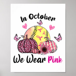 Affiche En Octobre Nous Portons Rose Softll Sensibilisatio