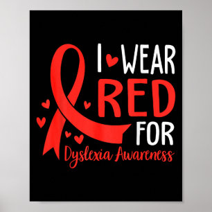 Affiche En Octobre Nous Portons Rouge Mois de Sensibilisat