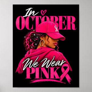 Affiche En octobre, portez du rose contre le cancer du sei