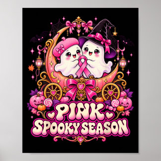 Affiche En octobre, portez un cancer du sein de sorcière f