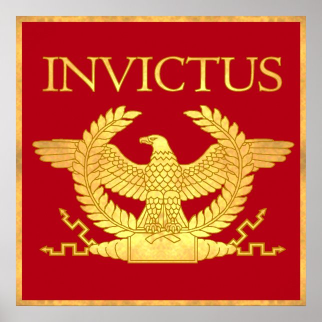 Affiche en or gravé Invictus (Devant)
