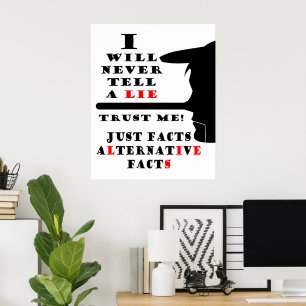 Affiche en papier de valeur de faits alternatifs L