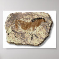 Affiche en pierre du cheval chinois