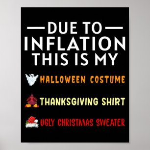 Affiche En raison de l'inflation, ce costume d'Halloween e