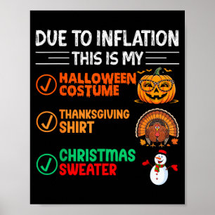 Affiche En raison de l'inflation, c'est mon costume drôle