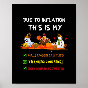 Affiche En raison de l'inflation, c'est mon Halloween de T