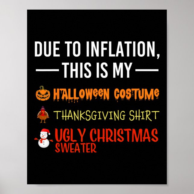 Affiche En raison de l'inflation, c'est mon Halloween de T (Devant)