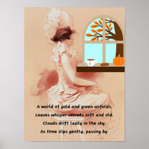 Affiche En regardant la fenêtre