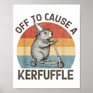 Affiche En route pour causer un chahut marmotte scooter dr