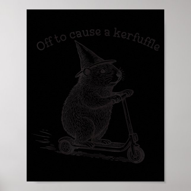 Affiche En route pour causer une agitation Funny Groundhog (Devant)