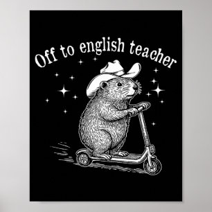 Affiche En route pour l'amusant Jour de la marmotte d'Engl