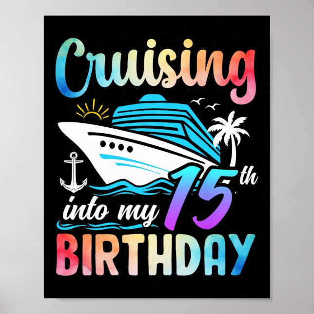 Affiche En route pour mes 15 ans 15 ans Anniversaire (Devant)