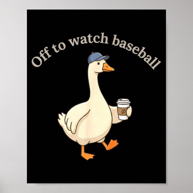Affiche En route pour regarder le baseball maman de baseba (Devant)