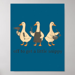 Affiche En route pour un petit canard drôle snippy 