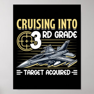 Affiche En route vers la 3e année Avion de chasse Premier