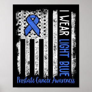 Affiche En Septembre Nous Portons Bleu Léger Cancer Prosta