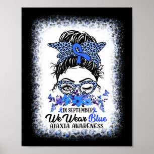 Affiche En Septembre Nous Portons Du Bleu Ataxie Sensibili
