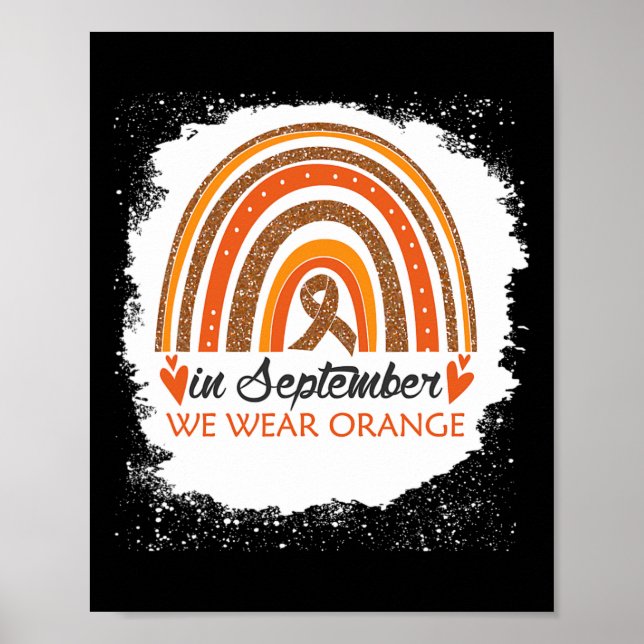 Affiche En Septembre Nous Portons Orange Bleached Rainbow  (Devant)