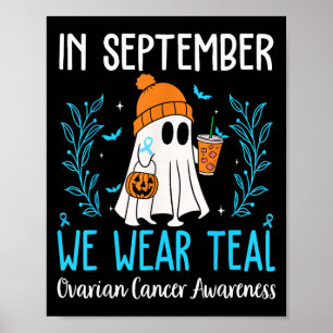Affiche En Septembre, Nous Portons Turquoise Sensibilisati