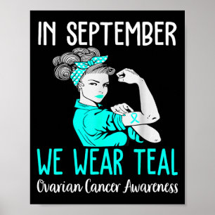 Affiche En Septembre, Nous Portons Turquoise Sensibilisati
