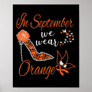 Affiche En septembre We Wear Orange Leukemia Awareness Mon