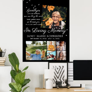 Affiche En Souvenir Affectueux   6 Collage Photo Funéraire