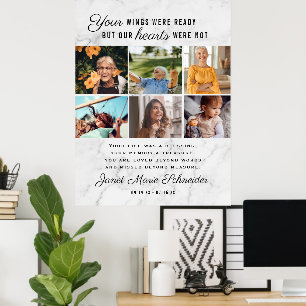 Affiche En Souvenir Affectueux   6 Collage Photo Funéraire